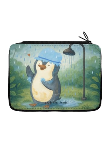 Mr. & Mrs. Panda Federmäppchen Pinguin Duschen Design ohne Spruch in Weiß