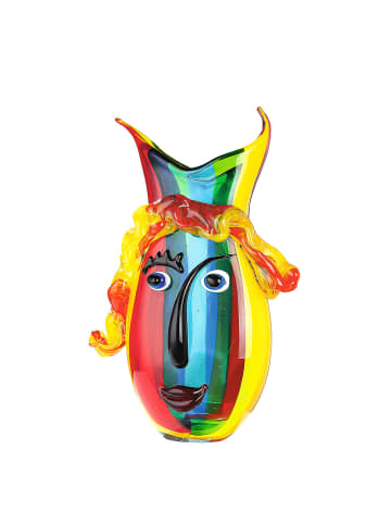 GILDE Vase "Rainbow" in Bunt - H. 37 cm