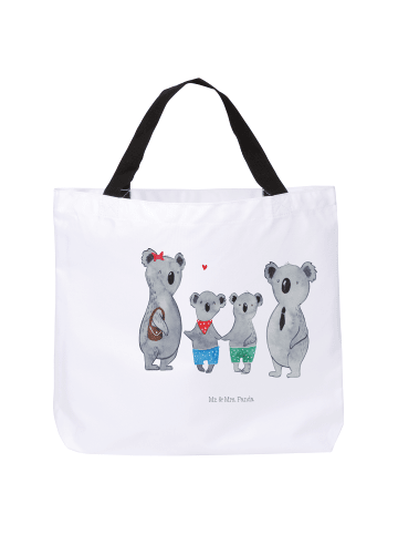 Mr. & Mrs. Panda Shopper Tasche Koala Familie zwei ohne Spruch in Weiß