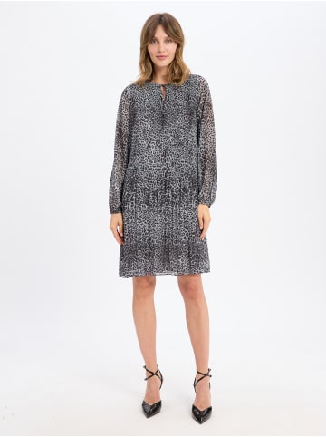 comma Kleid in hellgrau schwarz - 0001