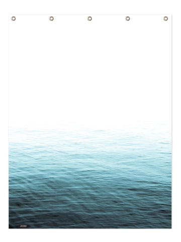 Juniqe Duschvorhang "Vast Blue Ocean" in Blau & Weiß