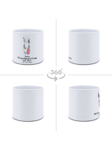 Mr. & Mrs. Panda Pflanzkübel Groß Panda Beste Shoppingbegleitung... in Weiß