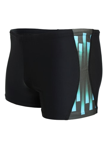 Aquarti Aquarti Herren Badehose Kurz Sportlich Streifen in schwarz Modell 1