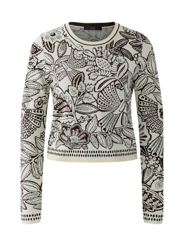 Oui Pullover in white brown