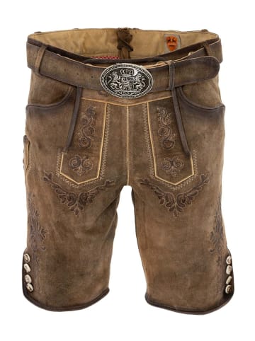 MADDOX Lederhose RONN in mittelbraun