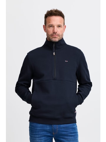 FQ1924 Troyer FQWILLIAM zipneck sweatshirt in Dunkelblau