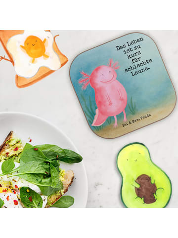 Mr. & Mrs. Panda Untersetzer für Gläser Axolotl Glücklich Design... in Weiß