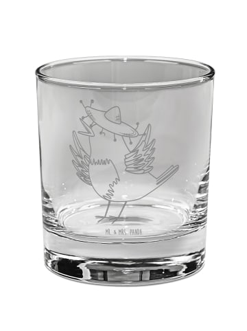 Mr. & Mrs. Panda Whisky Glas Rabe Sombrero ohne Spruch in Transparent