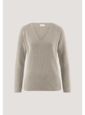 Hessnatur Hessnatur Strick Pullover Regular aus reiner Bio-Baumwolle in taupe