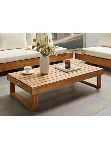 Beliani Couchtisch MARETTIMO in Braun - (W) 110 x (H) 25 x (L) 60 cm