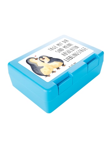 Mr. & Mrs. Panda Bentobox Pinguin umarmen mit Spruch in Weiß