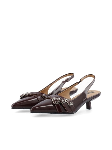 Bianco Slingbacks in BurgundyPatent
