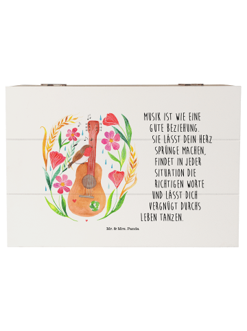 Mr. & Mrs. Panda Geschenkbox Rotkehlchen Gitarre mit Spruch in Bunt
