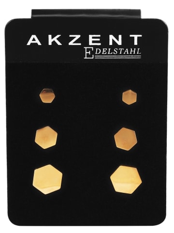 Adeliás Damen Ohrringe – Ohrstecker aus Edelstahl in gold