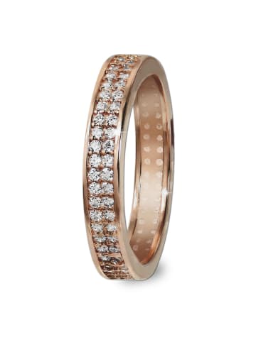 GoldDream Goldring 333 Rosegold - 8 Karat, 2-reihig Zirkonia Größe 54 (17,2)