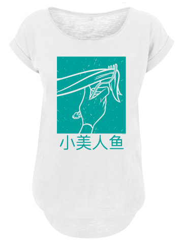 F4NT4STIC Long Cut T-Shirt Disney Arielle Arielle Hair Stroke in weiß