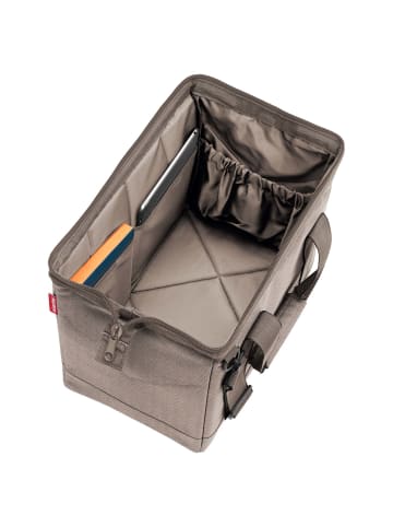 Reisenthel travelling allrounder M - Reisetasche 40 cm (twist navy) in herringbone mokka