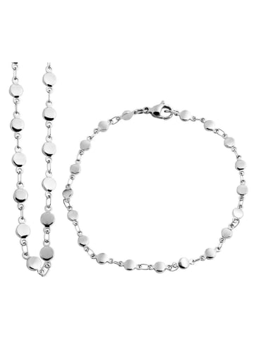 Damen Halskette aus Edelstahl 50 cm in silber