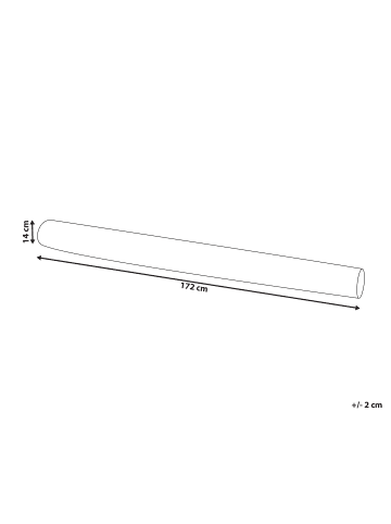 Beliani Dekokissen GLADIOLUS in Grau - (W) 172 x (H) 14 x (L) 14 cm