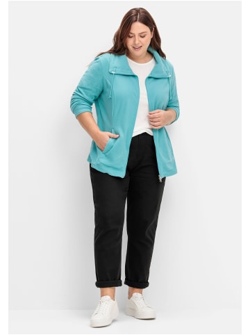 sheego Fleecejacke in aqua