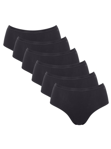 Sloggi Slip 6er Pack in Schwarz