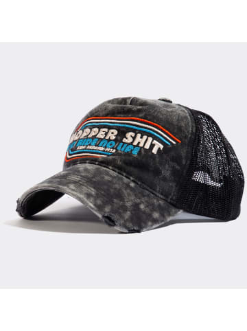 King Kerosin King Kerosin Trucker Cap im Used-Look Chopper Sh*t in anthrazit