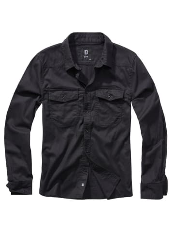 Brandit Hemd "Flannel Shirt Long Sleeve" in Schwarz