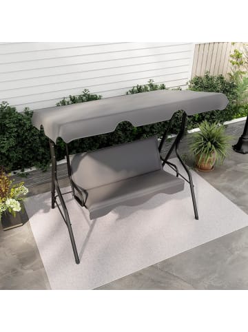COSTWAY 3-Sitzer Hollywoodschaukel in Grau