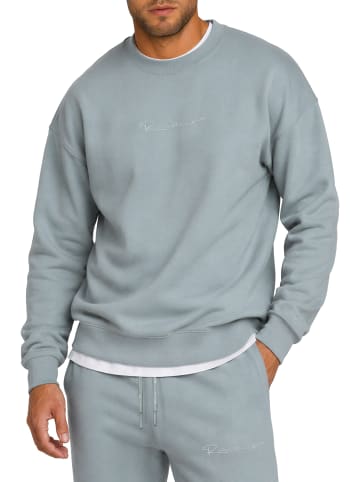 Reichstadt Herren Regular Fit Pullover Logo-Stitching in Grey