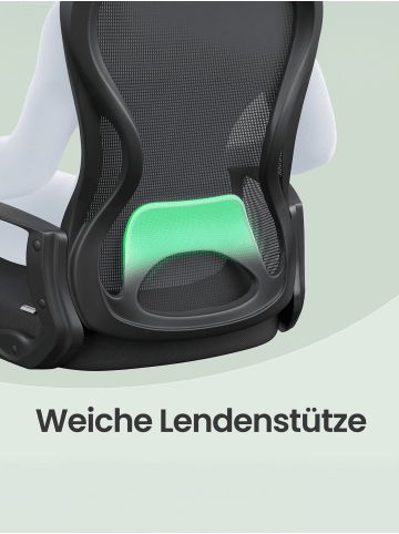 SONGMICS Bürostuhl Kime in Schwarz - (B)58.5 x (H)104.5 x (T)63.5 cm