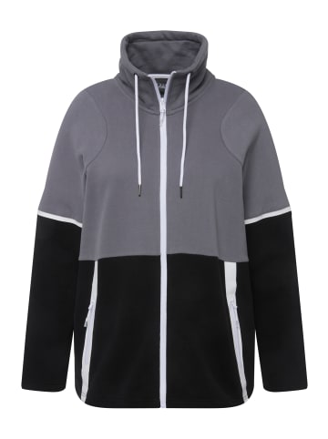 Ulla Popken Sweatjacke in vulkangrau