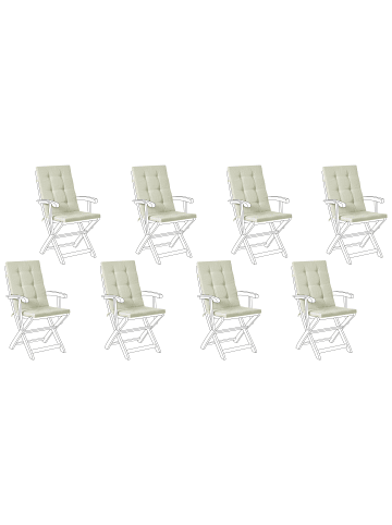 Beliani 8er-Set Auflagen MAUI PREMIUM in Grün