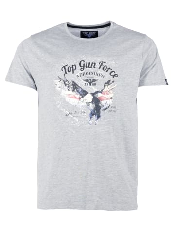 TOP GUN T-Shirt TG20213024 in grey melange