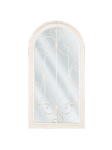 Beliani Wandspiegel CAMPEL in Weiß - (W) 49 x (H) 97 x (L) 5 cm