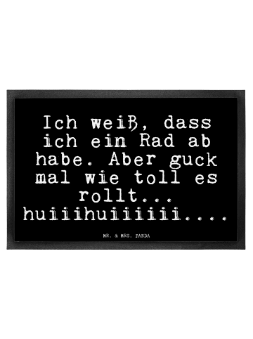 Mr. & Mrs. Panda fußmatte Ich weiß, dass ich... mit Spruch in Schwarz