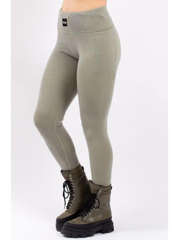 eivy Funktionstight Pocket Wool Rib Tights in Faded Oak