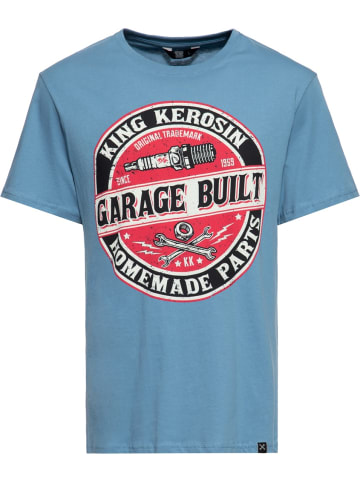 King Kerosin T-Shirt "T Shirt - Garage Built" in Blau