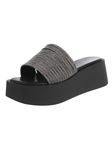 Ital-Design Sandale & Sandalette in Schwarz und Silber