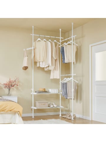 SoBuy Kleiderständer in Mattweiß - (W) 42 x (H) 295 x (L) 113 cm