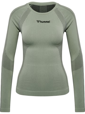 Hummel Hummel T-Shirt Hmlmt Yoga Damen Atmungsaktiv Dehnbarem Feuchtigkeitsabsorbierenden Nahtlosen in SEAGRASS