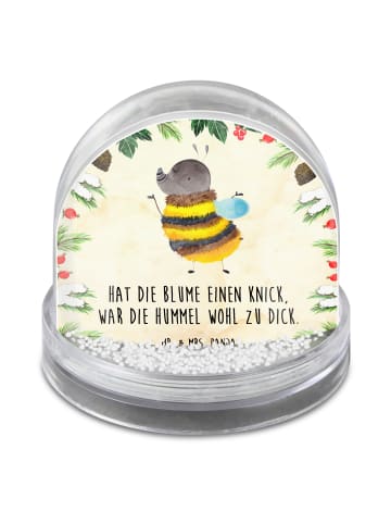 Mr. & Mrs. Panda Weihnachts Schneekugel Hummel flauschig mit Spruch in Naturpapier