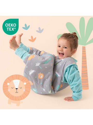 Schlummersack Schlafsack mit Füßen, umklappbaren Bündchen und Ärmeln, 1.0 TOG in Türkis
