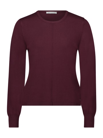 BETTY & CO Strickpullover mit Strickdetails in Dark Aubergine