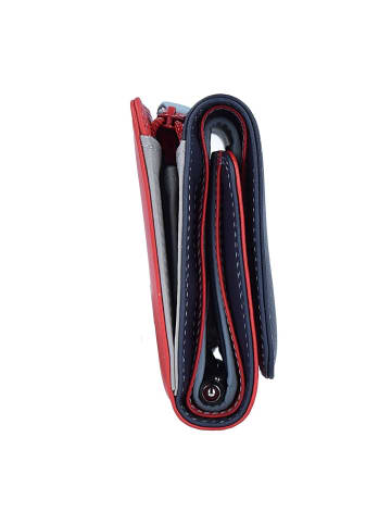 MYWALIT Medium Tri-fold Geldbörse I Leder 14 cm in royal