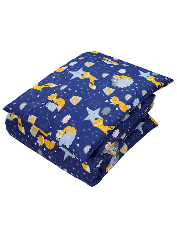 TupTam Kinder Bettdecken Set Gemustert in dunkelblau
