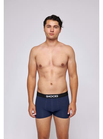 SNOCKS Boxershorts aus Bio-Baumwolle Mix (Rot/Olive/Blau) 6 Stück