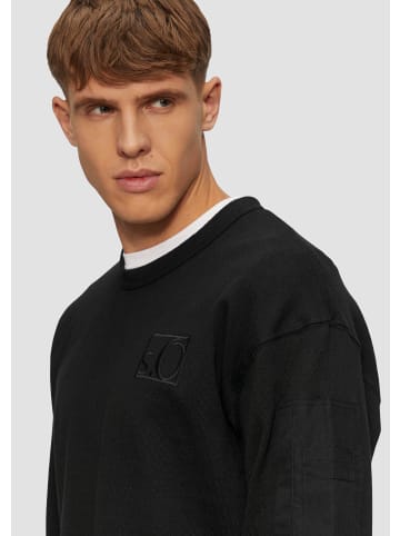 s.Oliver Sweatshirt langarm in Schwarz