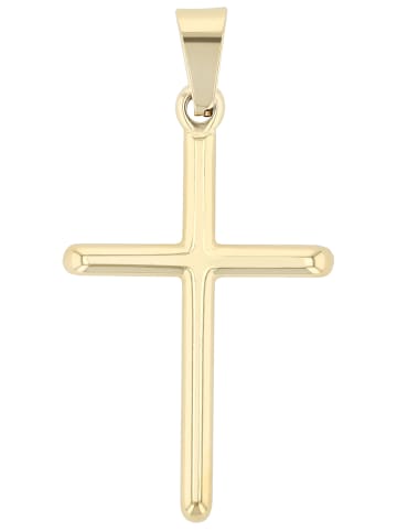 Adeliás Unisex Anhänger – Kreuz Kreuzanhänger aus Edelstahl in gold