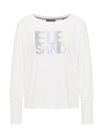 ELBSAND Langarm T-Shirt Ilda in Cloud White Multi