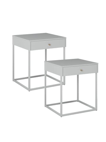 ebuy24 Nachttisch Pops 2er Set Weiß 41 x 43 cm